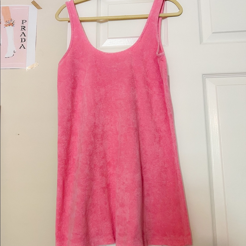 Zara pink terrycloth dress